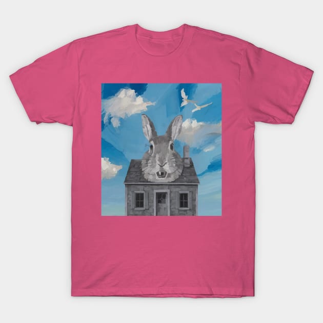 watercolor painting rabbit house T-Shirt by Catbrat